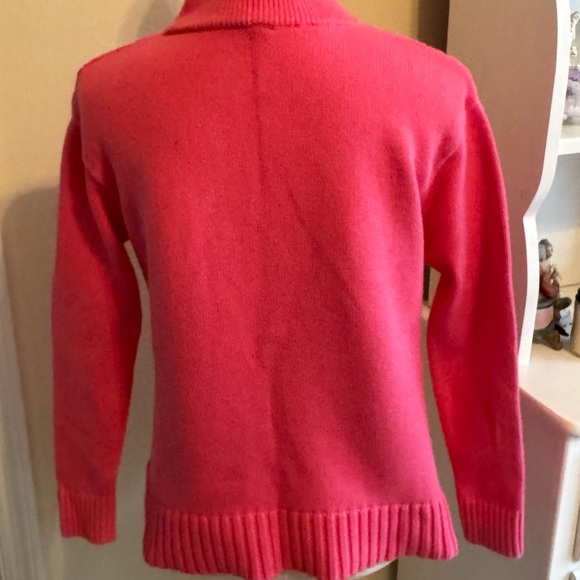 Talbots Pink Honeycomb Sweater - Picture 2 of 4